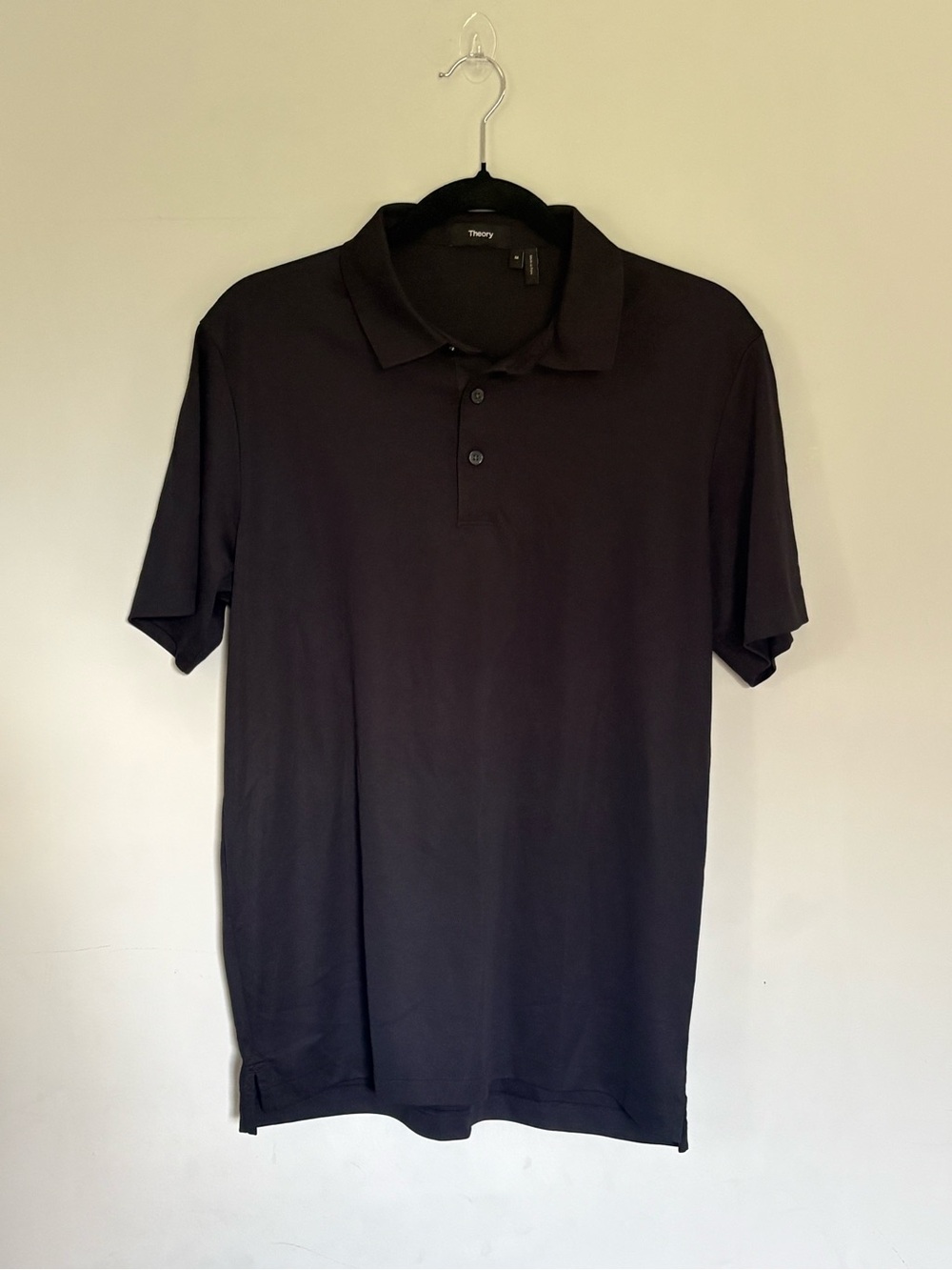 Theory 100% Pima Cotton Black Polo Shirt | Men's Medium